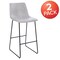 Flash Furniture 30 inch LeatherSoft Bar Height Barstools in Light Gray, PK2 2-ET-ER18345-30-LG-GG - alternate 8